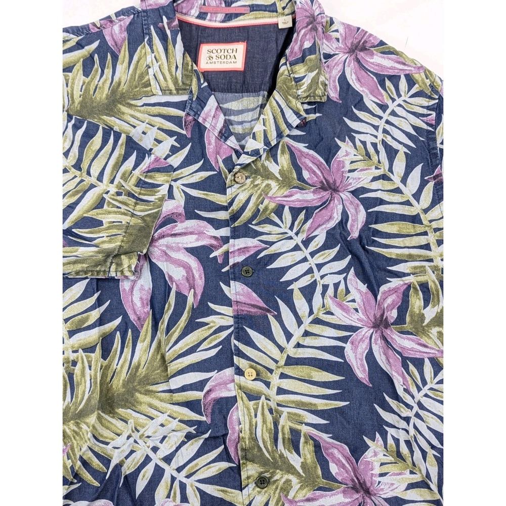 Scotch Soda Shirt Short Match Set Mens LG Top 34 Shorts Floral Vacation Beach - Picture 4 of 12